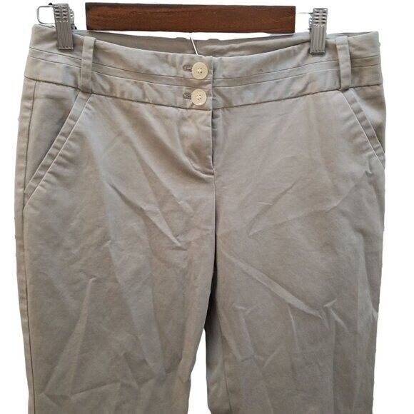 Larry Levine Womens Size 6 Tan  Solid Wide Leg Khaki Pants - Picture 4 of 9